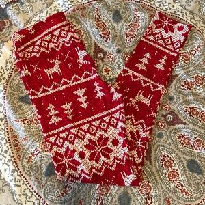 NWOT LuLaRoe Merry & Bright OS leggings